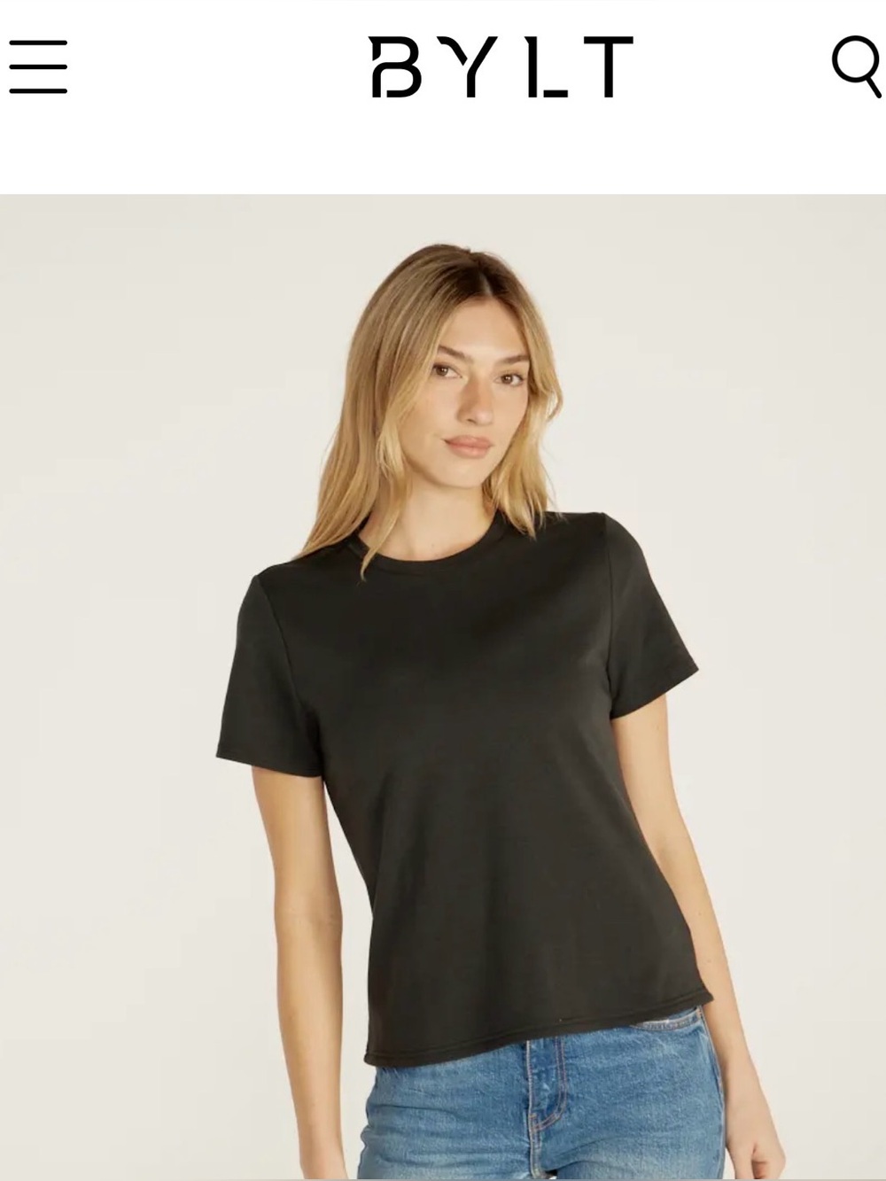 NWT BYLT Drift Straight Hem Tee XS